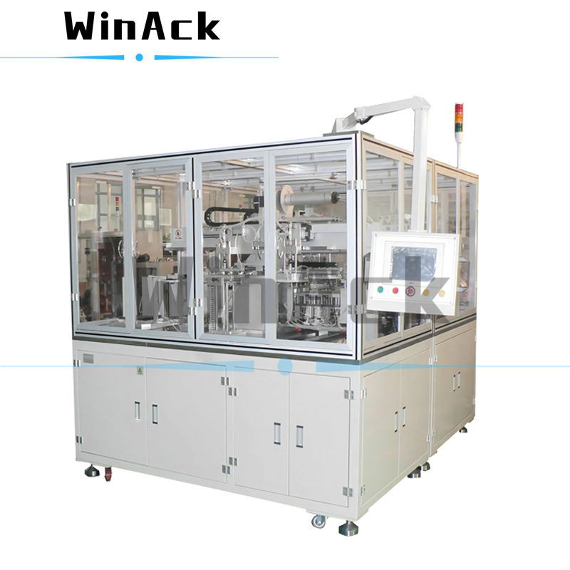 Automatic battery cell electrode stacking machine